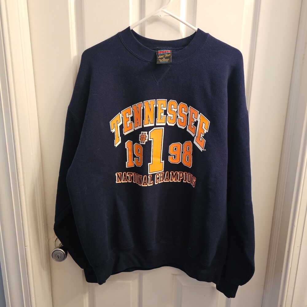 Vintage 1998 Tennessee Vols National Champions Sweatshirt Soffe Large UT Footbal